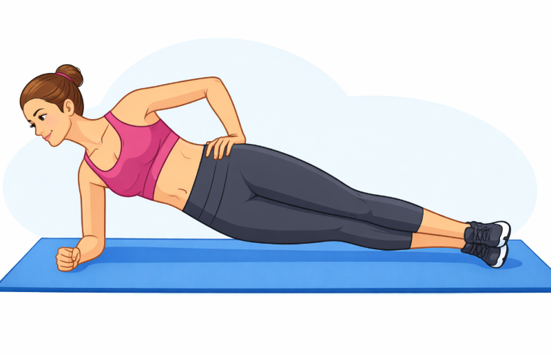 פלאנק צד – חיזוק אלכסוני הבטן למתחילים