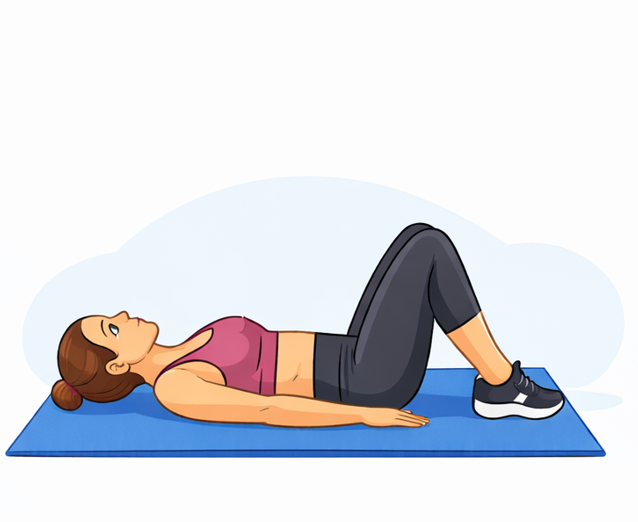 Reverse Crunch – תנוחת התחלה בשכיבה, תרגילי בטן למתחילים