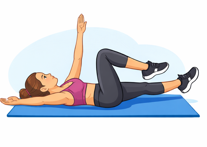 Dead Bug – תנוחת סיום, תרגיל בטן למתחילים