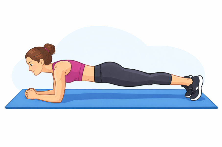 פלאנק – תרגיל בסיסי ליציבות מתוך תרגילי בטן למתחילים